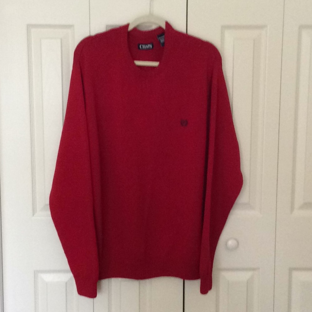Never Worn Men’s XXL Chaps Red Crewneck Sweater